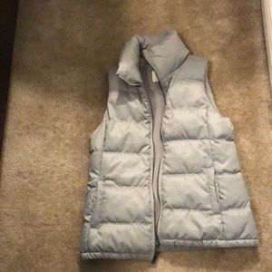 Gray Old Navy zip, puffy vest